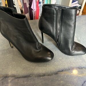 Ava & Aiden Black Heeled Boots with Stiletto